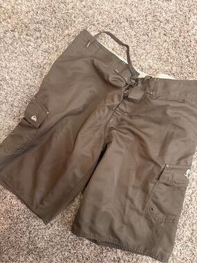 Quiksilver Brown Cargo Board Shorts